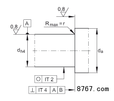 推力角接触球轴承 ZKLF50115-2RS, 双向，螺钉安装，两侧唇密封
