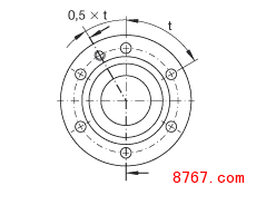 推力角接触球轴承 ZKLF2575-2RS, 双向，螺钉安装，两侧唇密封