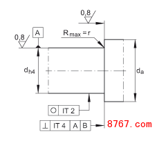 推力角接触球轴承 ZKLF2575-2RS, 双向，螺钉安装，两侧唇密封